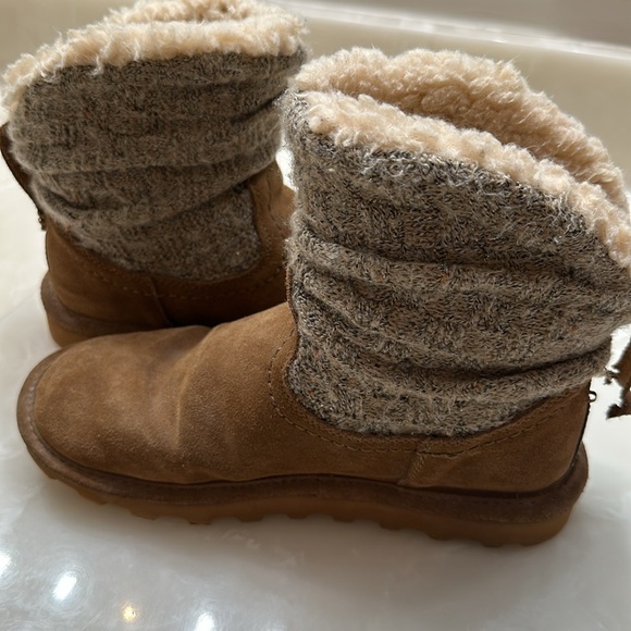 Bearpaw Virginia Knit and Suede Slip-On Boots Women's Size 7 - Picture 3 of 6